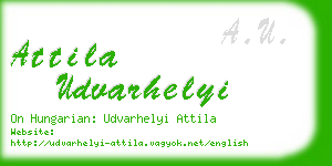 attila udvarhelyi business card